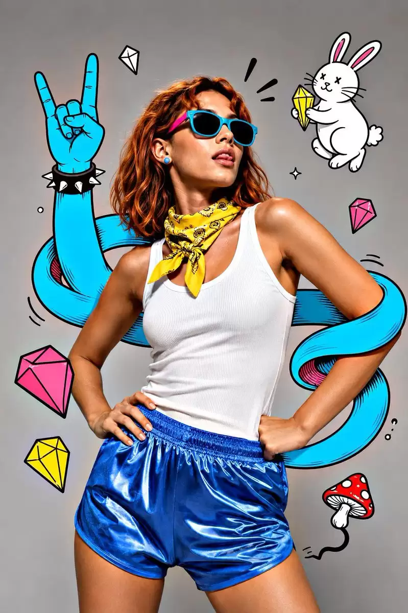 Graffiti Doodle Fashion Portrait