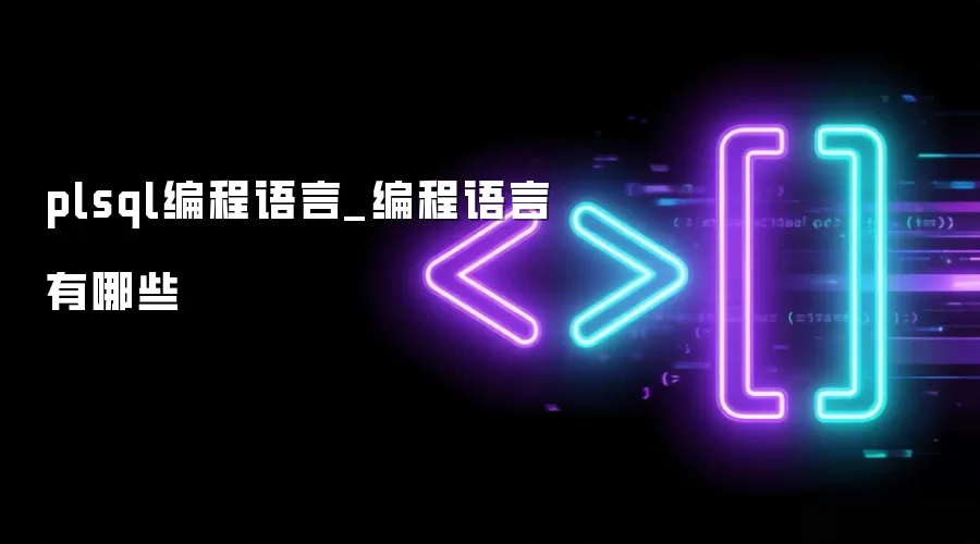 plsql编程语言_编程语言有哪些