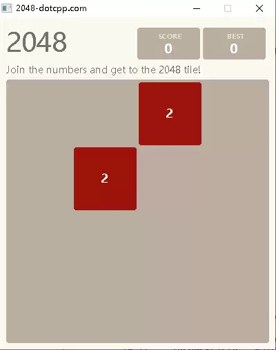 C语言2048游戏操作步骤及源码（easyX版）
