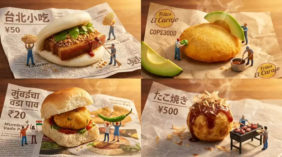 Miniature Street Food Diorama