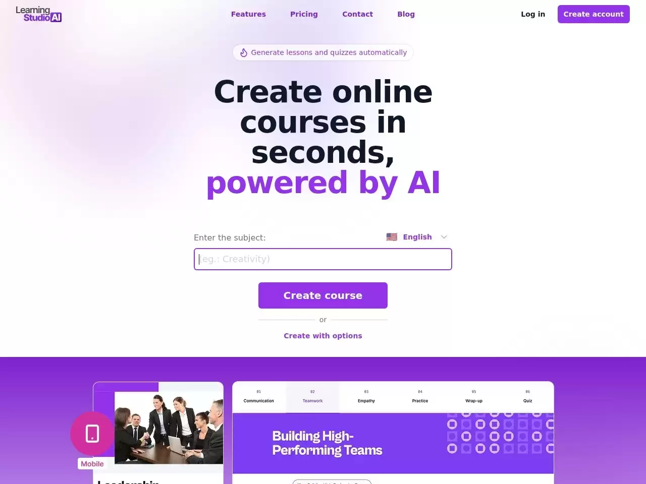 courseai-courseai,在线课程创建工具,将任何科目转换为令人惊叹的在线课程