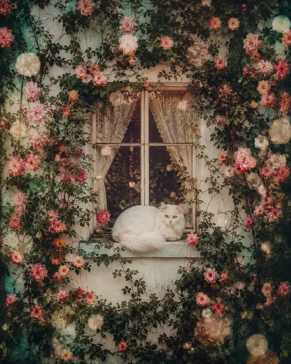 Ethereal Window Cat Photography