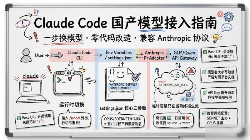 Claude Code接入国产大模型(GLM/Qwen)配置全解析实践整理