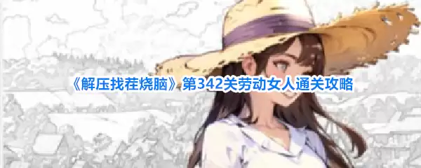 《解压找茬烧脑》第342关劳动女人通关攻略