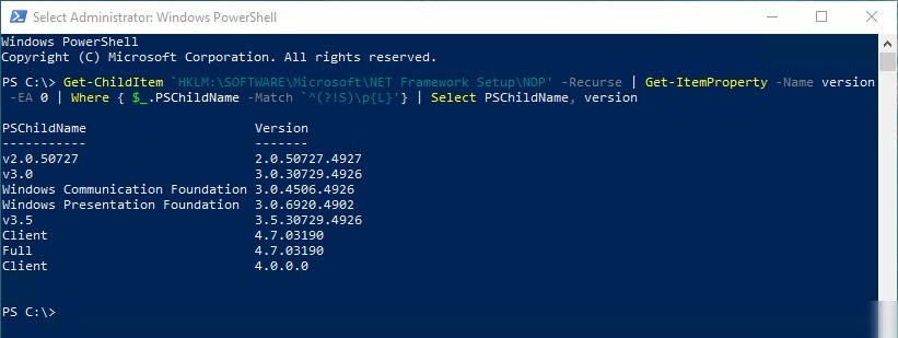 查看Windows上安装的.NET Framework版本的四种做法实用指南