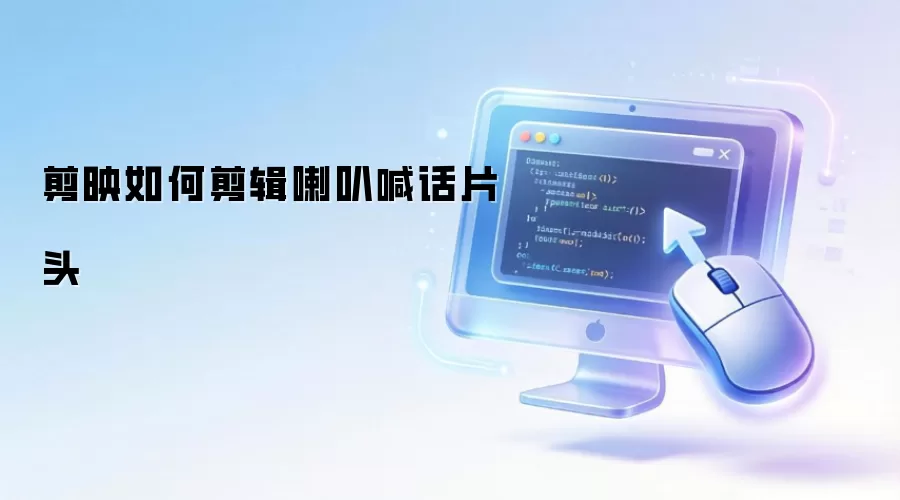 剪映如何剪辑喇叭喊话片头