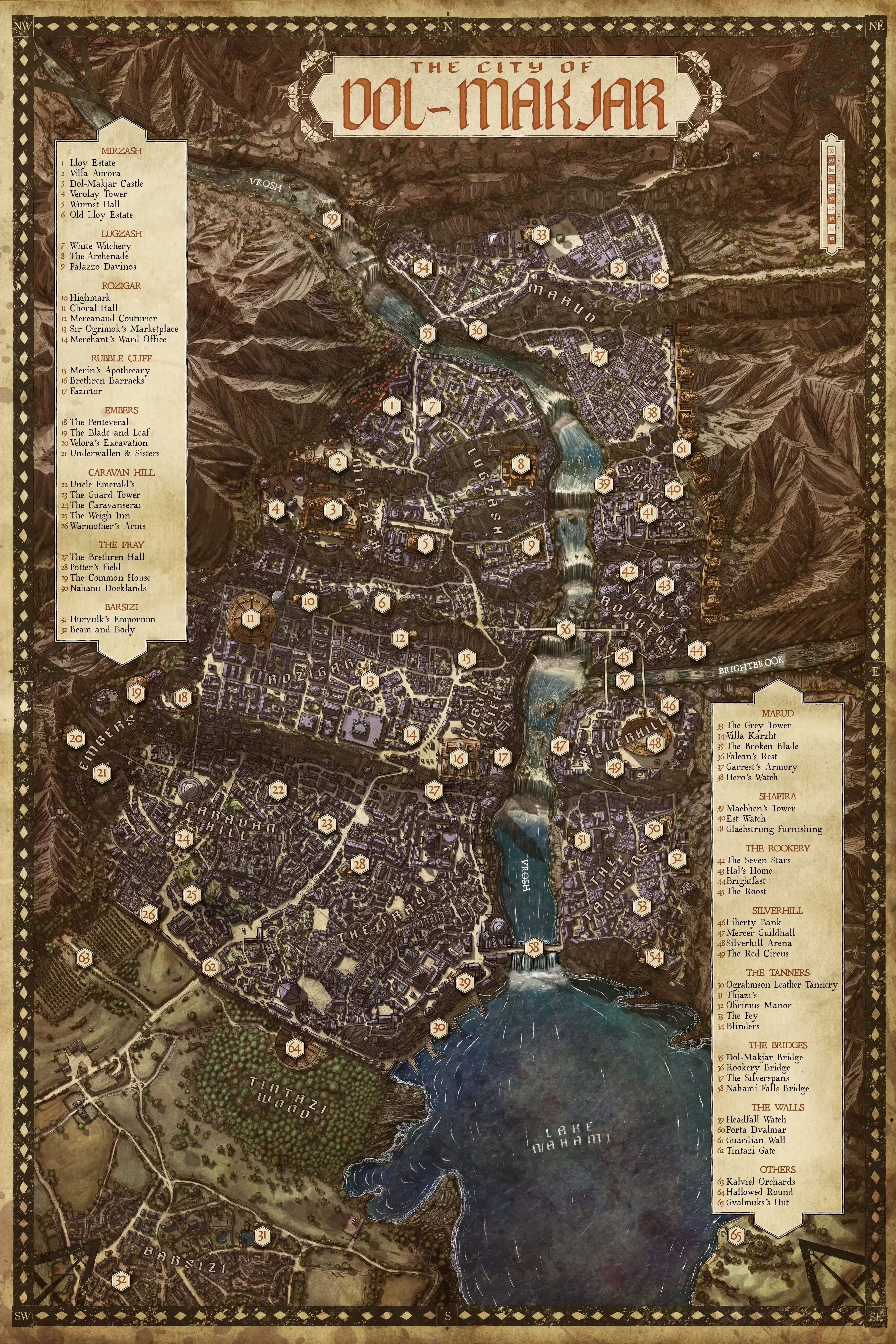 《Critical Role Campaign 4》官方 Dol-Makjar 城市地图公布