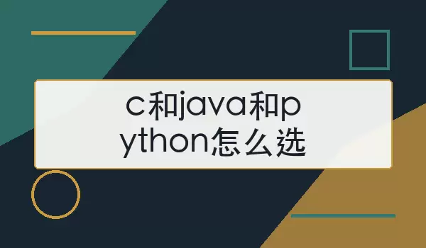 c和java和python怎么选