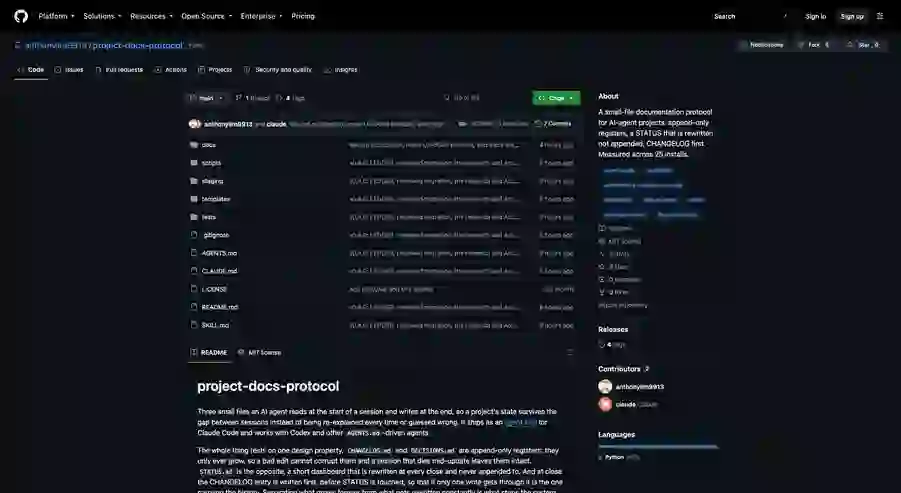 project-docs-protocol：AI Agent 工具实践指南