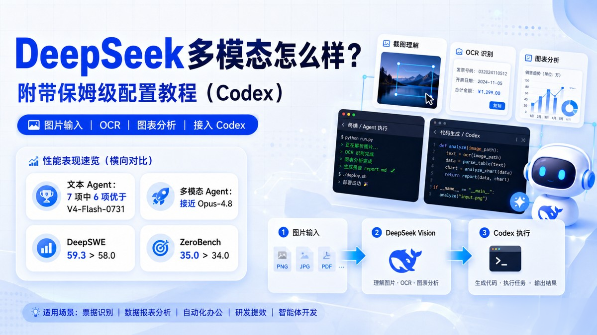 DeepSeek多模态怎么样及保姆级配置教程(codex、claude)实用指南